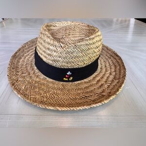 Disney Parks Straw Hat for Men – Mickey Mouse – Adult  – Black Band - Authentic